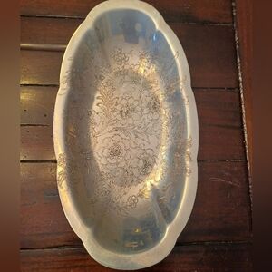 Gailstyn Aluminum 1960s Oval Tray Flowers
